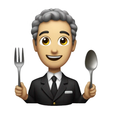 waiter with tentacles sticker