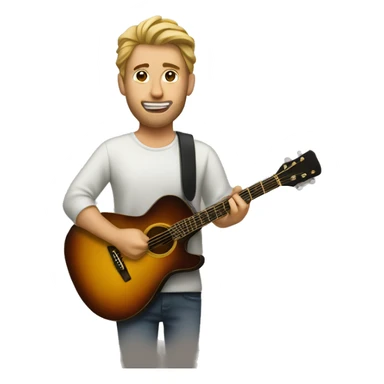 Man and guitar sticker