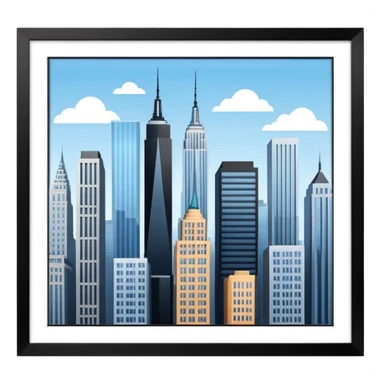 new york city buildings sticker