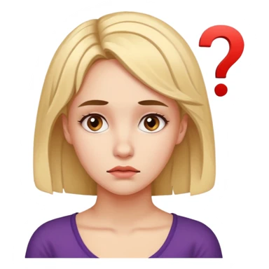 young women dont know from what to start. add question mark sticker