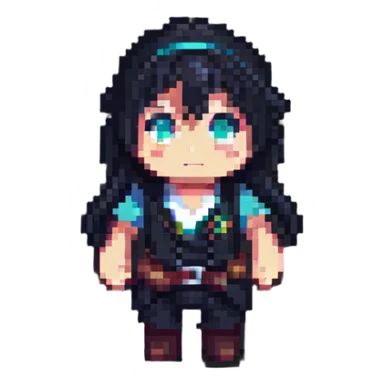 Magic anime game with magical elements and anime character sticker