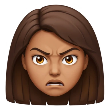 emoji femme brune très vexée  sticker