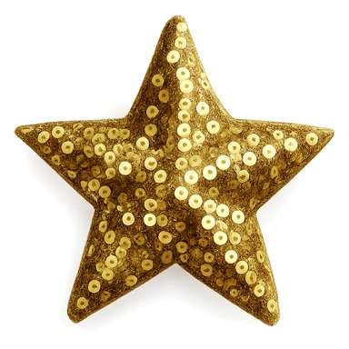 mini star with a sequin texture, glamorous and stylish sticker