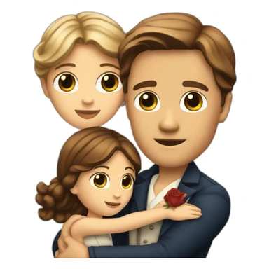 Jack Dawson holding the girl Rose from the titanic sticker