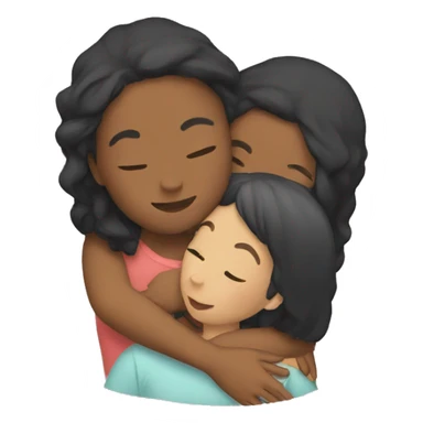 Sisters hugging  sticker