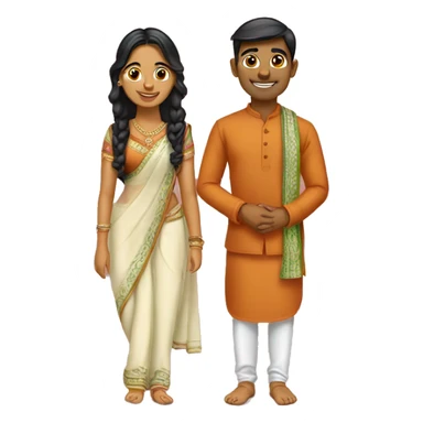 Fair & Young gujarati Indian couples sticker