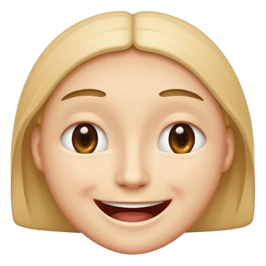 A smiling face with barely open eyes. sticker