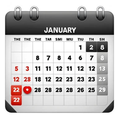 calendar page january 23 sticker