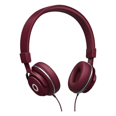 dark burgundy aesthetic pair of headphones  sticker