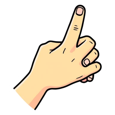 Hand doing the clock that tea finger snap  sticker