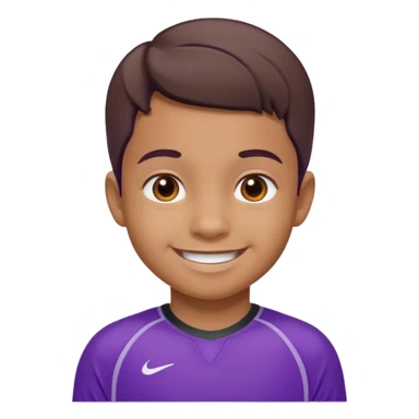 child with purple jersey sticker