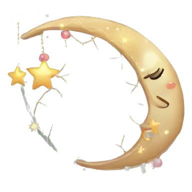 Sparkly moon-and-stars-galaxy-dreamcatcher sticker