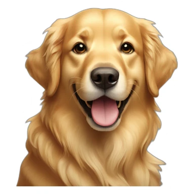 happy golden retriever sticker