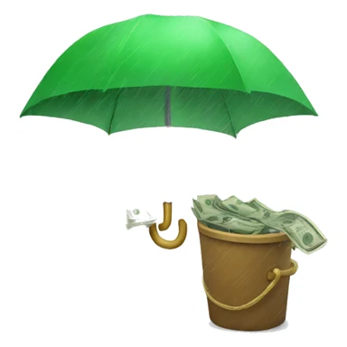 Raining money sticker