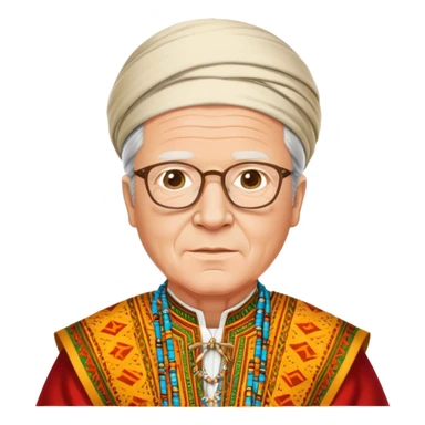 Jean-marie lepen in traditional African clothing  sticker