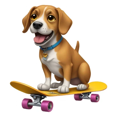 Dog on a skateboard sticker