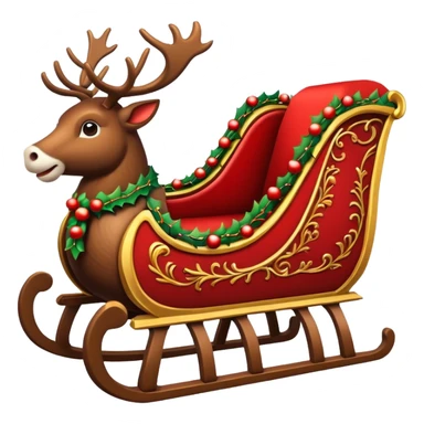 Santas sleigh sticker