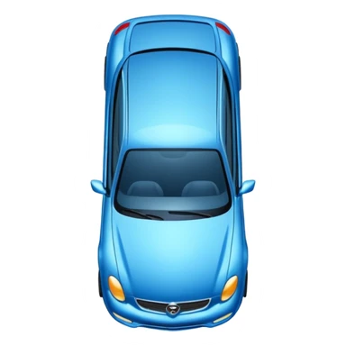 Top down view of the blue car emoji, not 3 quarter perspective! sticker