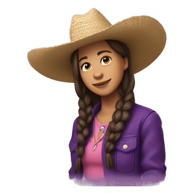 Olivia Rodrigo con un sombrero de vaquera morado sticker