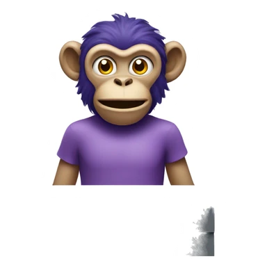 Purple monkey dishwasher  sticker