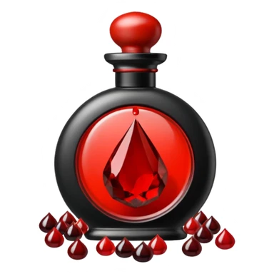Blood perfume with Blood drops, Bloodstones, onyx stones, sanguine aesthetic, gorecore sticker