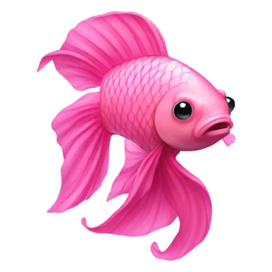 pink beta fish sticker