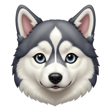 Siberian husky black and white sticker