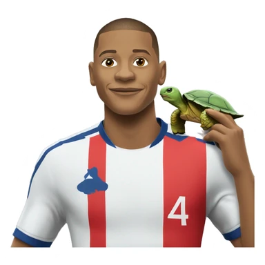 Mbappé sur une tortue  sticker