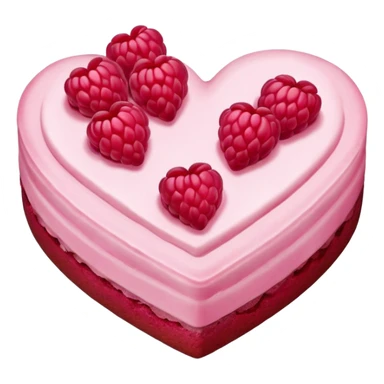 Heart rasberry cake sticker