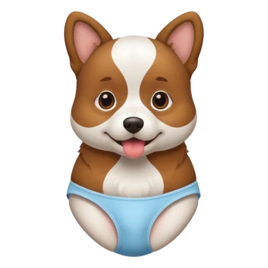 Perro llevando ropa interior  sticker