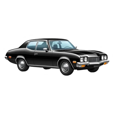 Black 1970s car sticker