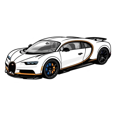 Black Bugatti Chiron Super Sport 300+ sticker