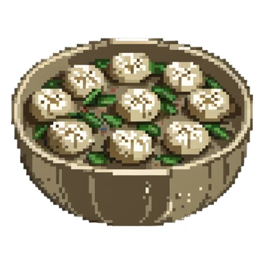 dumplings in bowl sticker