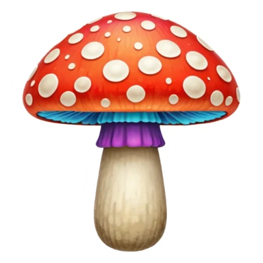 psychodelic mushroom single simple colorful harvested sticker