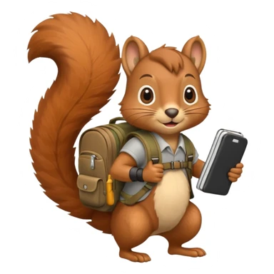 un écureuil campeur sticker