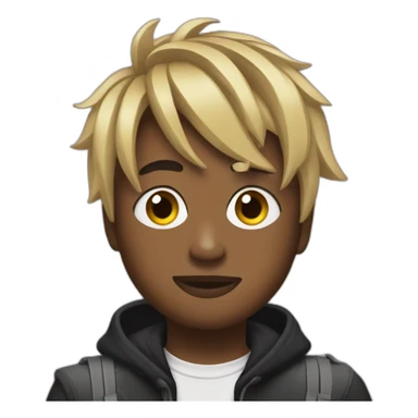 Juice WRLD with black and blond hair sticker