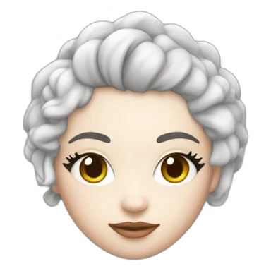 Chica de piel blanca con rizos y pelinegra  sticker