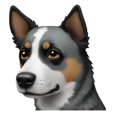 Blue heeler dog with black on one side of the face  sticker