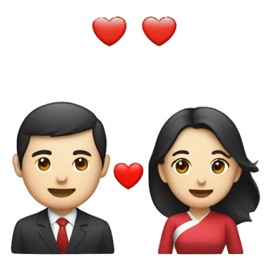 korean man and southeast asian woman side by side, include a ring or heart to symbolise marriage, include a globe too. this is for an international matchmaking marriage application called marryworld. sticker