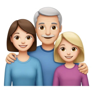 Familia : papá , mamá , hija mayor , hija menor. sticker