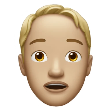 Jaw dropped face sticker