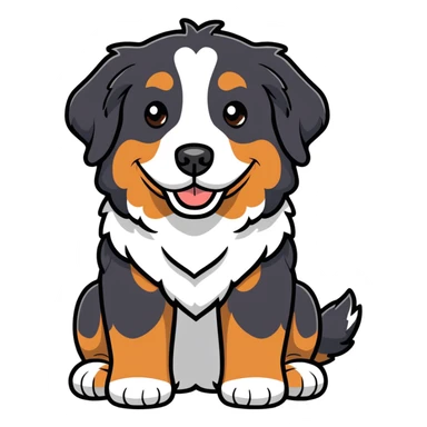 Bernese mountain dog smiling  sticker