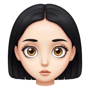 黑捲髮大眼睛女孩 sticker