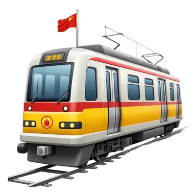 metro train China flag sticker