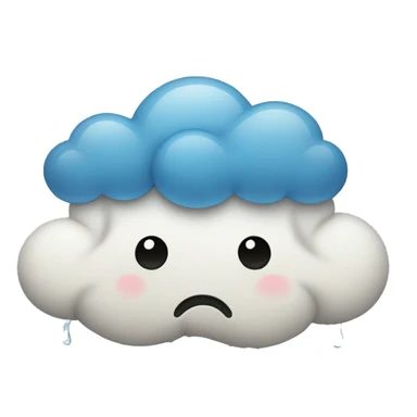 sad raining cloud sticker