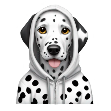 Dalmatian wearing hoodie sticker