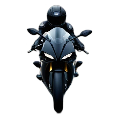 girl riding all black Yamaha r6 sticker