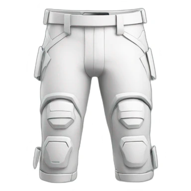 futuristic white Phantom squad Infiltration armored pants sticker