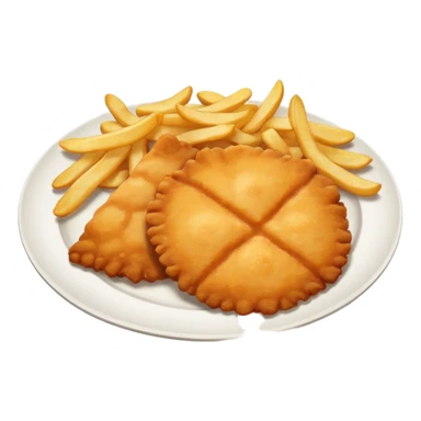 Schnitzel and chips sticker