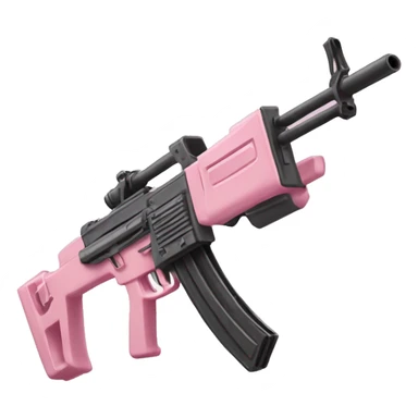 m60 machine gun, light pink, with a bow sticker